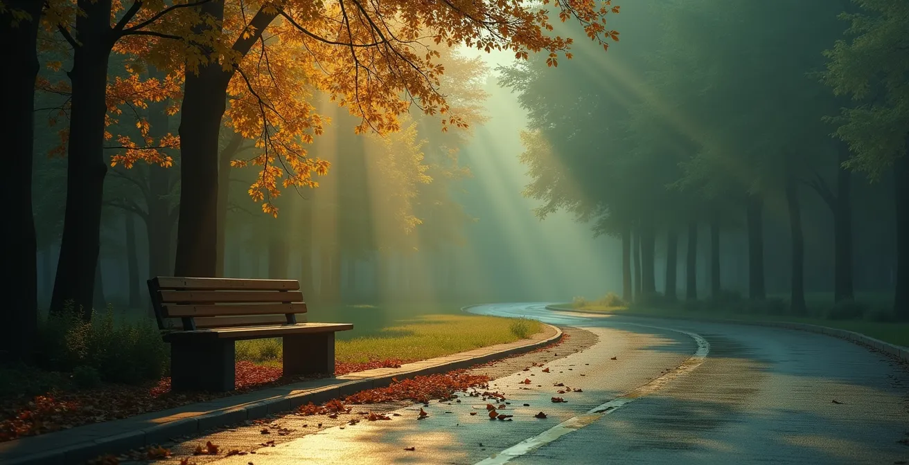 Eine symbolische Darstellung der Ampel-Metapher für Gesprächs-Timing mit Rot-, Gelb- und Grün-Elementen, die ideale Momente für Beziehungsgespräche markiert.