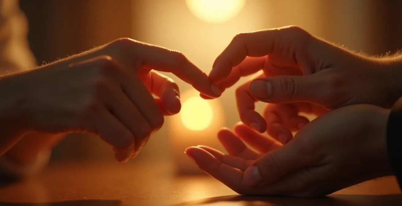 Abstrakte, symbolische Darstellung der Alchemie von Anziehung und Zärtlichkeit in einer modernen, minimalistischen Komposition.